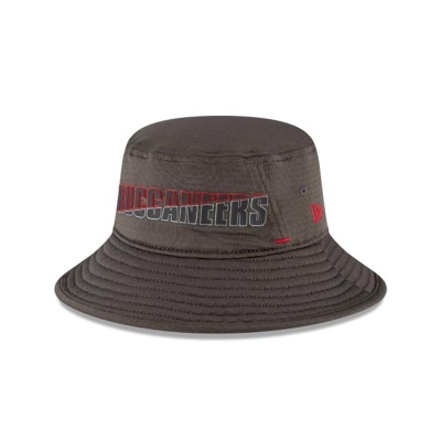 Red Tampa Bay Buccaneers Hat - New Era NFL Official Summer Sideline Stretch Bucket Hat USA5067143